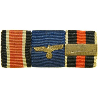 WW2 Terzo Reich Wehrmacht Soldato o NCO ribbon bar. Espenlaub militaria