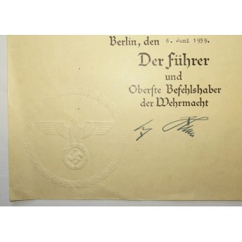 Spagnolo croce in oro con certificato premio spade per il pilota della Luftwaffe.. Espenlaub militaria