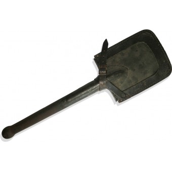 Лопата немецкая времён войны, в кожаном чехле с маркировкой: Lüttringhausen 1943. Espenlaub militaria