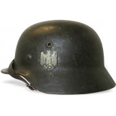 German single decal steel helmet m40 EF 62. Wehrmacht