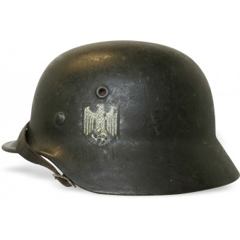 Alemán sola calcomanía casco de acero M40 EF 62. Wehrmacht. Espenlaub militaria