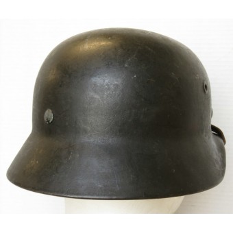 Duitse single sticale stalen helm M40 EF 62. Wehrmacht. Espenlaub militaria