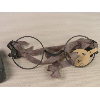 Masken- Brille. Очки под противогаз в оригинальном стальном чехле. Espenlaub militaria