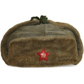 Bonnet d'hiver de l'armée rouge de la Seconde Guerre mondiale, modèle 1940.