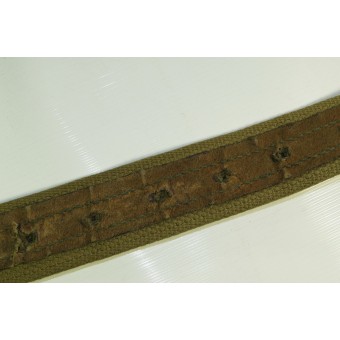 Canvas / leather enlisted man belt., 115 cm.. Espenlaub militaria