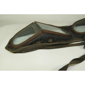 Soviet tank crew or dispatch riders leather goggles. Espenlaub militaria