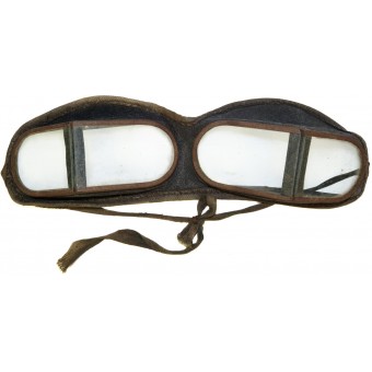 Soviet tank crew or dispatch riders leather goggles. Espenlaub militaria