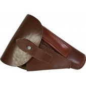 Walther PPK pistol, brown leather holster - mint