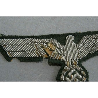 WW2 Wehrmacht officiers lingots daluminium aigle de poitrine brodé. Espenlaub militaria