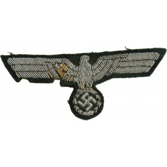 WW2 tyska Wehrmacht officerare aluminium bullion broderade bröst örn. Espenlaub militaria