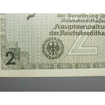 3rd Reich Occupation Reichsmarks pour les Territoires orientaux 2 Reichsmark. Espenlaub militaria