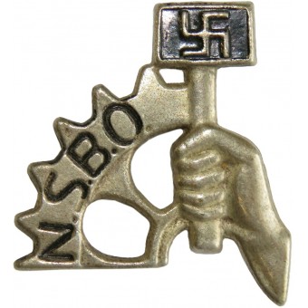Insignia NSBO del 3er Reich. Organización Nacionalsocialista de Fábricas. Espenlaub militaria