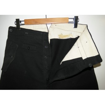 Чёрные брюки галифе из материала  Kordдля формирований Н.С.Д.А.П: НСКК/СС. Espenlaub militaria