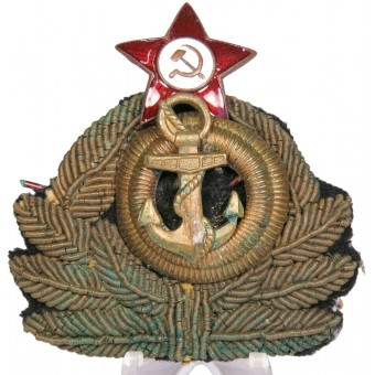 Krans-cockad för den sovjetiska flottans befälsbesättning huvudbonad. Espenlaub militaria