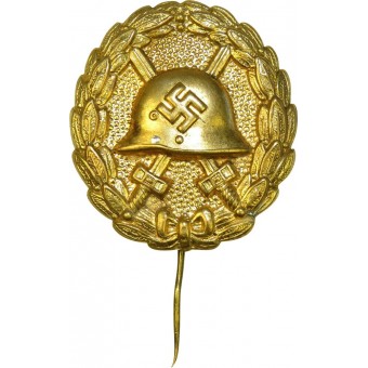Миниатюра знака за ранения 1939-го, первый тип, золото. Espenlaub militaria