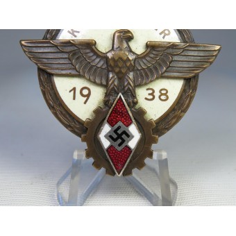 Знак Гитлерюгенд-Победитель округа в соревнованиях- Лучший по профессии в 1938 году. Espenlaub militaria