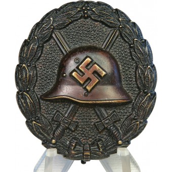 Знак  За ранеие 1939 Первый тип, воронёный. Espenlaub militaria