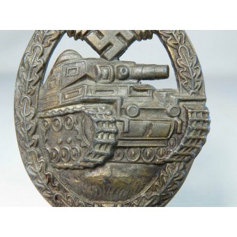 WW2 Panzer Assault Badge i brons, PAB, Karl Würster.. Espenlaub militaria