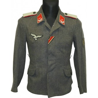 Luftwaffe FLAK lieutenant tunic with KRIM shield award.. Espenlaub militaria