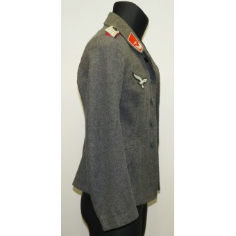 Luftwaffe Flak teniente túnica con Premio de escudo KRIM.. Espenlaub militaria