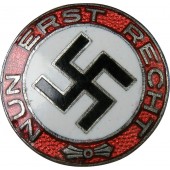 Early NSDAP sympathizer badge, "Nun erst recht" 