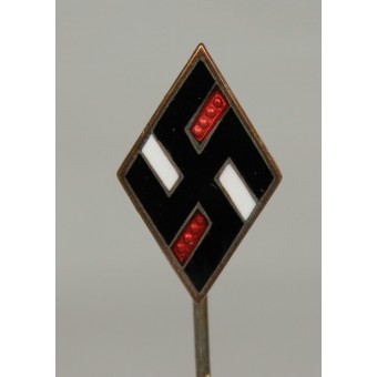 Miniatur des Abzeichens eines NSDStB-Mitglieds, gekennzeichnet mit 1/52 RZM. Espenlaub militaria