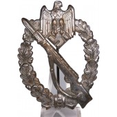 Infantry assault badge, Steel, magnetic, hollow back by S.H. u Co, Sohni, Heubach