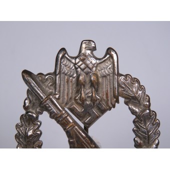 Infanterie-Sturmabzeichen, Stahl, magnetisch, Hohlkreuz von S.H. u Co, Sohni, Heubach. Espenlaub militaria