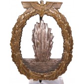 Kriegsmarine minesweeper badge - Schwerin. Minensucher-Kriegsabzeichen