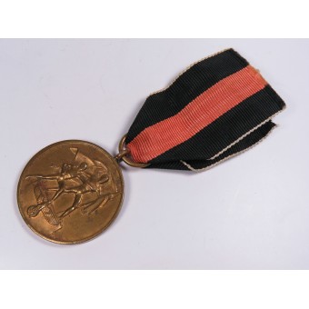 Tysk medalj från före andra världskriget Ein Volk. Ein Reich. Ein Führer. 1. Oktober 1938 . Espenlaub militaria