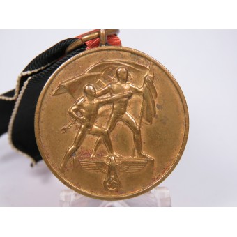 Tysk medalj från före andra världskriget Ein Volk. Ein Reich. Ein Führer. 1. Oktober 1938 . Espenlaub militaria