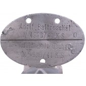 placa de identificación personal de la Kriegsmarine expedida a Adolf Baltruschat