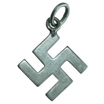 Pendentif miniature en forme de croix gammée. 9 mm. Espenlaub militaria