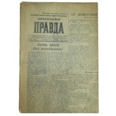 Diario Leningradskaya Pravda del 12 de diciembre de 1941. Bloqueo de Leningrado