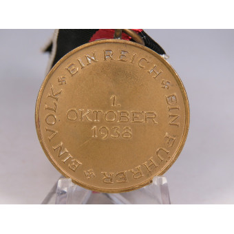 Anschluss Sudetenland Medal 1 October 1938. Espenlaub militaria