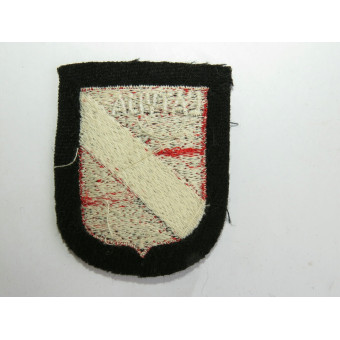 19e division lettone de la Waffen-SS, n° 2, écusson de manche, type Dachau. Espenlaub militaria