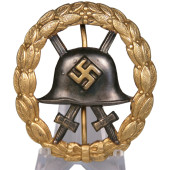 Insigne « Gold Wound » de 1939, avec finition noircie et dorure