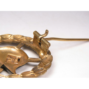 Gold Wound Badge 1939 with Blackened Finish and Gilt. Espenlaub militaria