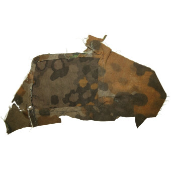 Waffen-SS Platanenmuster Camouflage Fragment with Eichenlaubmuster Patch. Espenlaub militaria