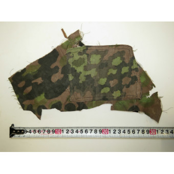 Waffen-SS Platanenmuster Camouflage Fragment with Eichenlaubmuster Patch. Espenlaub militaria