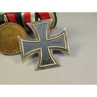 Croce di ferro di seconda classe 1939 di W. Deumer a Ludenscheid e medaglia dei Sudeti a barre. Espenlaub militaria