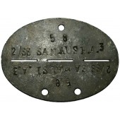 SS Totenkopf Erkennungsmarke 2./ SS San.Ausb.A.3