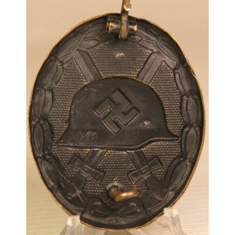 Verwundetenabzeichen 1939 en Schwarz / Negro insignia herida - marcada L / 11 Wilhelm Deumer. Espenlaub militaria