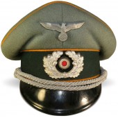 Gorra de oficial de las tropas de reconocimiento o caballería de la Wehrmacht Heer