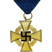 3rd Reich Faithful Service Cross 1st Class, Treudienst Ehrenzeichen 1.Stufe voor 40 jaar.