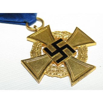 Terzo Reich Fedele Service Cross 1 ° Classe, Treudienst Ehrenzeichen 1.Stufe per 40 anni. Espenlaub militaria