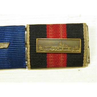 4 años en la Wehrmacht y Anschluß Protektorat con broche de Praga, barra de la cinta. Espenlaub militaria