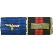 4 years in the Wehrmacht and  Anschlüss Protektorat with Prague clasp, ribbon bar
