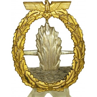Kriegsmarine / Marine Démineur Badge par Wilhelm Deumer / Kriegsabzeichen für Minensuch-, U-Boots-Jagd- et Sicherungsverbände. Espenlaub militaria