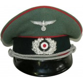 Gorra de oficial de artillería del Heer de la Wehrmacht.